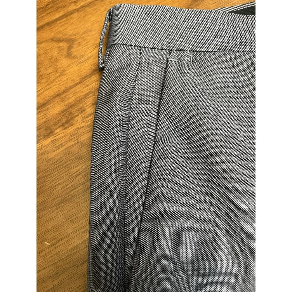 Banana Republic Marzotto Men's 33x34 Slim Fit Wool Dress Pants Gray Flat Front